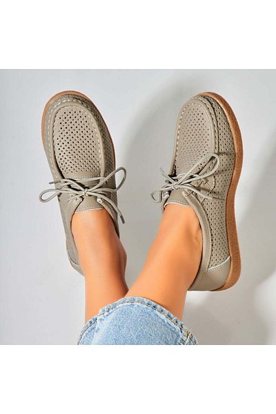 Joana Women's Loafers Natural Leather Gray Jyana