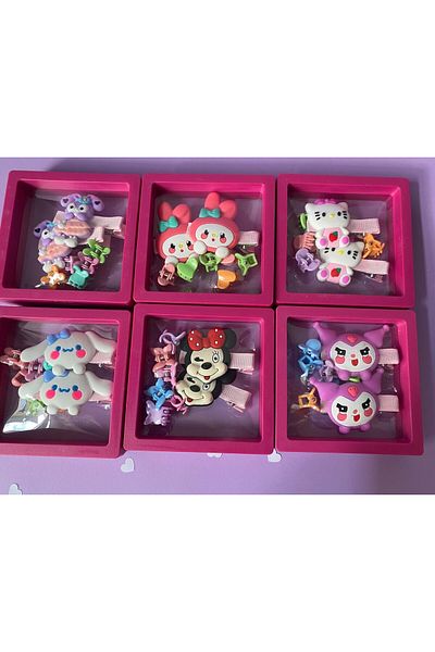 sabiha aksesuar Pink Boxed Buckle Set