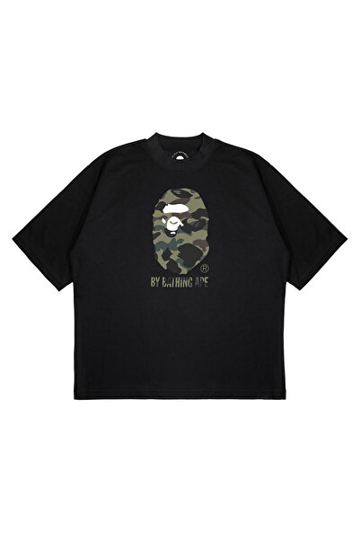 TRAGEDY Unisex Oversize Bathıng Kamuflaj Asker Baskılı Boxy Fit Kalın Kumaşlı...