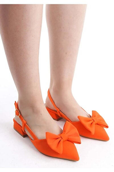 KOCAMANLAR Помаранчеві відкриті жіночі туфлі на підборах