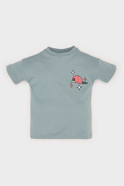 DeFacto Tricou cu mânecă scurtă cu imprimeu pentru bebeluși E5933A525SM