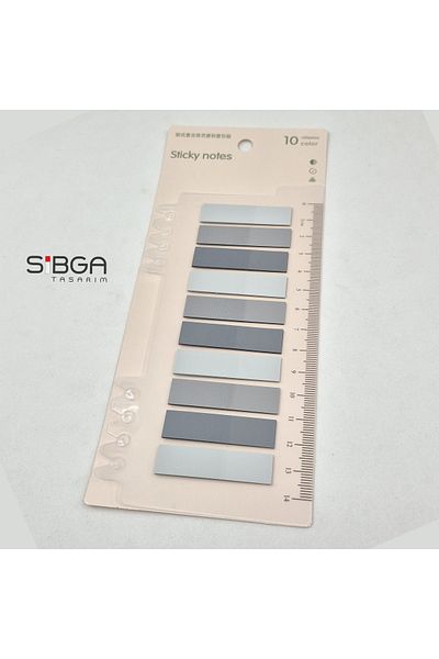 sibga tasarım Transparent Color 200 Leaf Bookmarks, Stickers and Note Paper