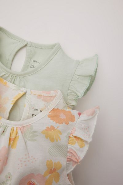 DeFacto Baby Girl 2-Piece Short Sleeve Bodysuit C4373A525Sm