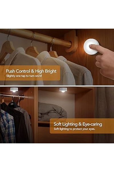 Generic Battery Operated LED Spotlight, Dimmable, Under Cabinet Light, Kitchen Cabinet Light, Lighting
