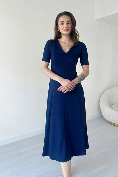 Sorridi V-Neck Modal Fabric Flounce Dress