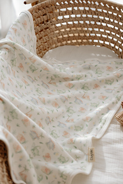 Daysie Baby Co بطانية أطفال قطن 100% - دينو