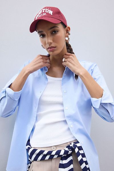 DeFacto Cămașă oversize Wide Fit Basic drept Oxford cu mânecă lungă C4597ax25sp