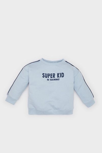 DeFacto Φούτερ Baby Boy Crew με στάμπα με λαιμόκοψη E3676A525SP