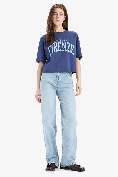 DeFacto Oversize Wide Fit Crew Neck Printed Combed Cotton Short Sleeve T-Shirt E5149Ax25Sm