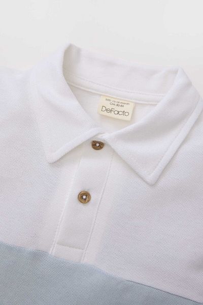 DeFacto Baby Boys Color Block Pique Polo tričko s krátkým rukávem B9247A525SM