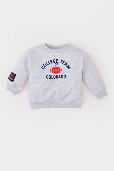 DeFacto Chlapecká mikina s potiskem Crew Neck E3674A525SP