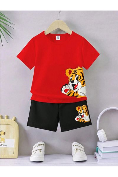 Amazon Ev Side Teddy Bear New Printed Shorts Top and Bottom Set 4 Years/13 Years