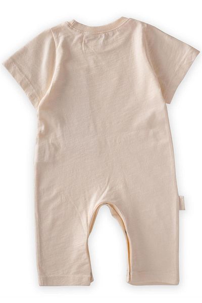 Cigit Jumpsuit mit abstrakter Applikation, 0-3 Jahre, Sand