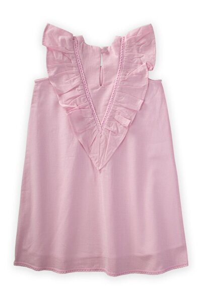 Cigit Ροζ δαντελένιο φόρεμα για ηλικία 2-7 ετών