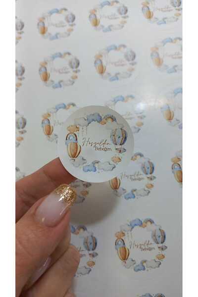 ETİKETİM Erkek Hoşgeldin Bebeğim Sticker 4 CM-70 ADET