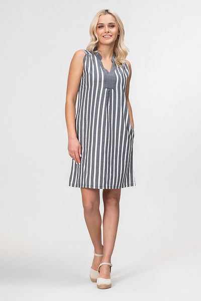 Bold & Young Rochie din lycra din bumbac spalat cu buzunare