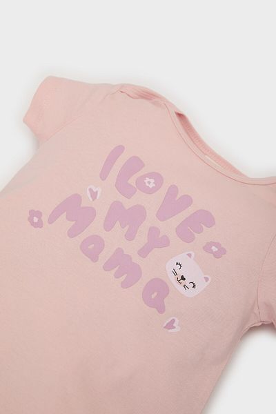 DeFacto Baby Girl Newborn Combed Cotton 2-Piece Short Sleeve Jumpsuit E4021A525Sm