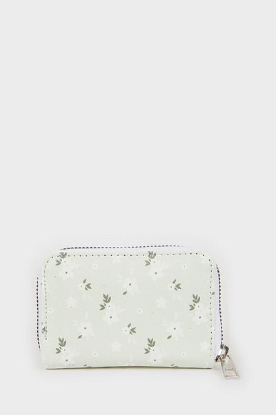 DeFacto Women's Floral Faux Leather Coin Purse E5489Axns
