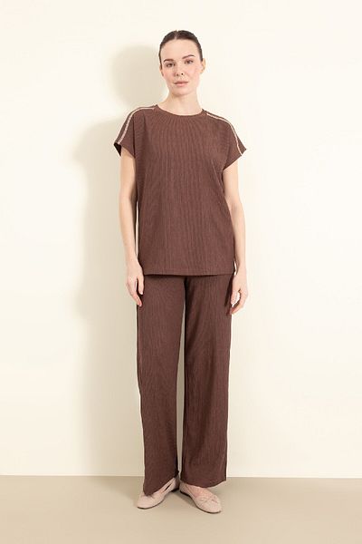 DeFacto Regular Fit Crew Neck Wrap Short Sleeve T-Shirt E1639Ax25Sp
