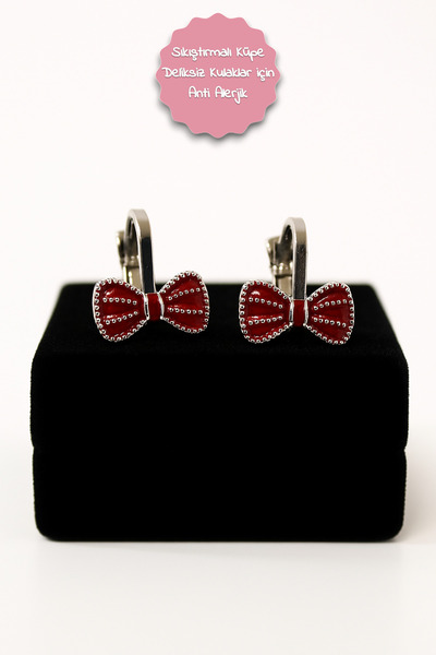 MakeWell أقراط غير مثقوبة، أقراط مضغوطة على شكل فراشة على شكل قلب مع تصميم قو...