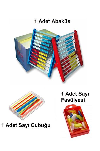 KarmaOfis Number Stick, Number Bean, Abacus Set