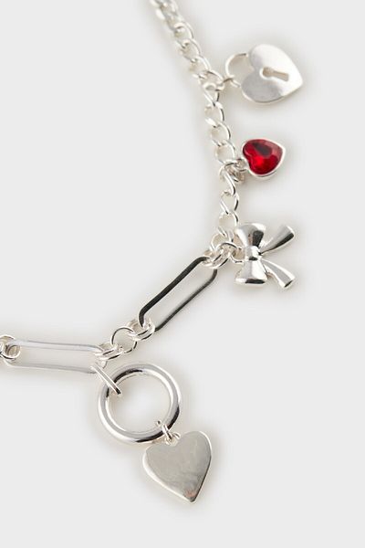 DeFacto Silberne detaillierte Charm-Halskette für Damen E4473AXNS