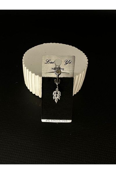 Mutenaura Leaf Figured No Hole Needed Steel Belly Piercing