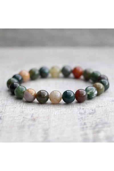 dergah tesbih Vessel Agate Stone Bracelet Silver Design