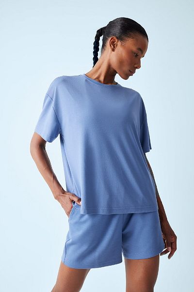 DeFacto Defactofit Oversize Wide Fit Crew Neck Athlete Modal Short Sleeve T-Shirt E2932Ax25Sm
