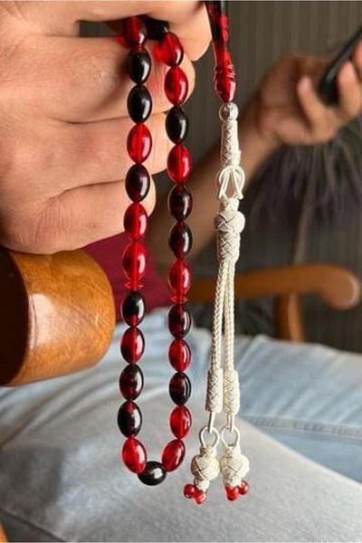 dergah tesbih Gestrickte Design Feuer Bernstein Kazaz