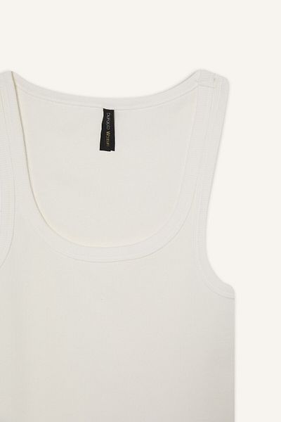 DeFacto Slim Fit Slim Fit Basic Basic Rundhalsausschnitt Twill Camisole Unterhemd E5539AX25SM