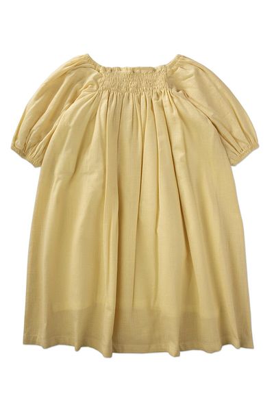 Cigit 2-7 Years Yellow Sequence Elastic Dress