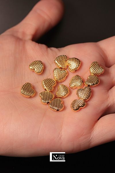 CessNova Heart Model Jewelry Making Intermediate Apparatus Brass Plated Non-Tarnish (5 Pieces)