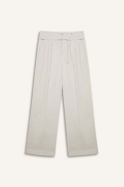 DeFacto Wide Leg Fabric Palazzo Trousers Three Pockets Regular Waist Standard Length E5970Ax25Sp