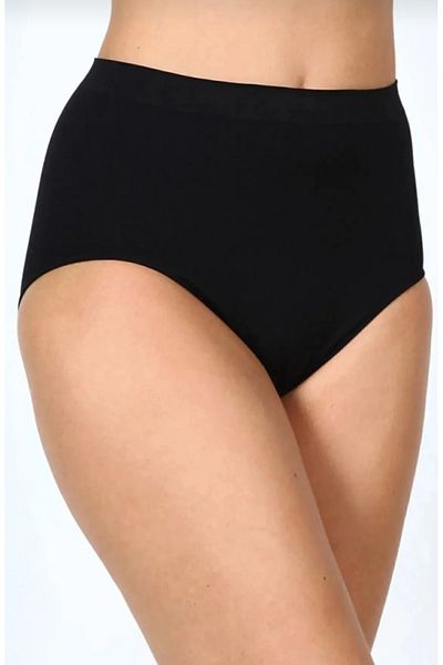 AV ANZAV 1574 Women's 3-Piece Gathering High Waist Black Panties 11656
