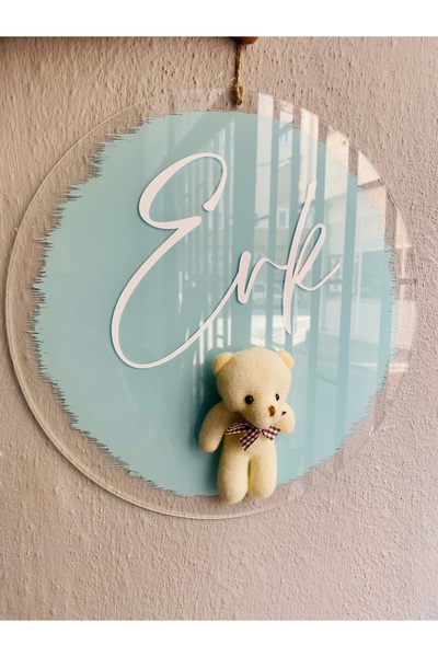 Zen Ahşap Tasarım Pileksi Bebek Odası Kapı Süsü