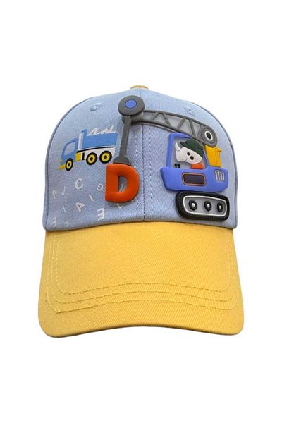 Aware Time Pălărie de vară pentru băiat de 4-8 ani cu velcro pe spate și figurine