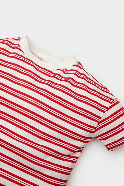 DeFacto Baby Boy Crew Neck Striped Short Sleeve T-Shirt E3594A525Sm