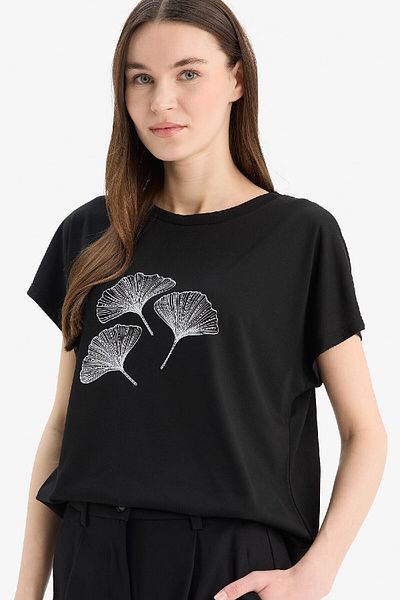 DeFacto Regular Fit Crew Neck Printed Short Sleeve T-Shirt D8927Ax25Sp