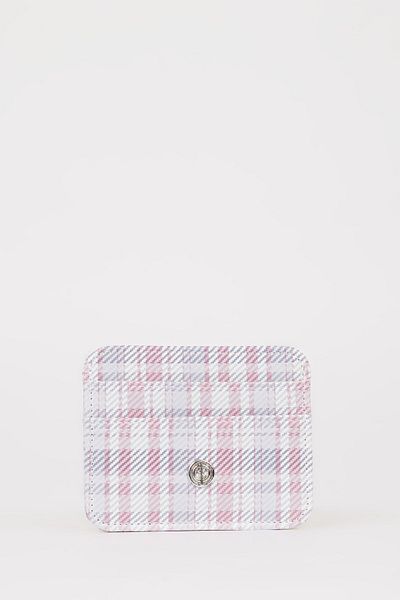 DeFacto Women's Checkered Faux Leather Card Holder E5476Axns