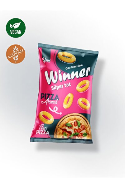 WINNER Vegan Ve Glutensiz İçerik Pizza Aromalı Mısır Cips 48gr