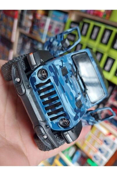 OYUNCAKSAHİLİ JEEP WRANGLER RUBİCON METAL KOLEKSİYON MODEL JİP KAPILARI AÇILIR MAVİ ASKERİ