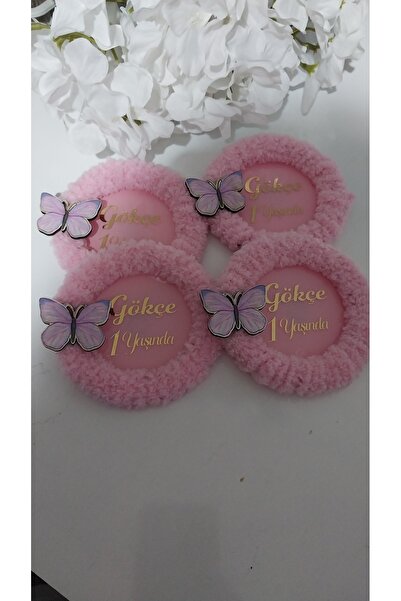 Nes Stylee Kelebek Figürlü Ahşap Bebek Doğumgünü Magnet 30 Adet