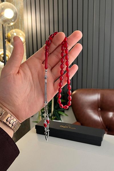 dergah tesbih Ali Hz Sworded Rosary Amber