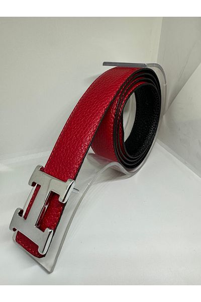 Yurtsever Women's 100% Genuine Leather H Buckle Belt 3cm