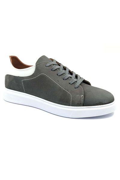 KOCAMANLAR Dropland 8718 Δερμάτινα Ανδρικά Casual Παπούτσια ΓΚΡΙ