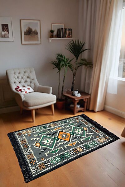 mdhomecarpet Anadolu Şark Köşesi Halısı - Otantik Kilim Desenli, Doğal Dokulu...