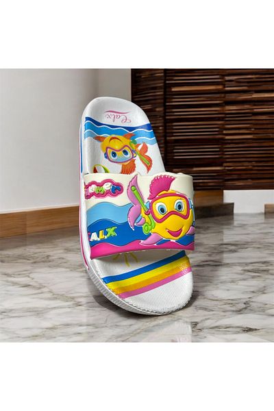 Calx papuci unisex pentru copii cu figurine de pește