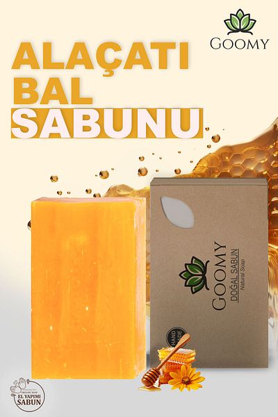 GOOMY Premium Handmade 100% Natural and Organic Honey Soap 120Gr