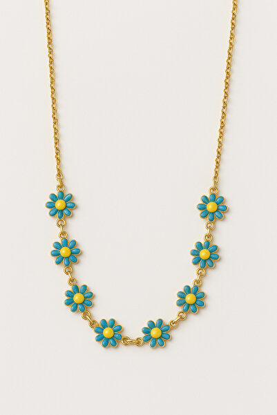 MakeWell Colorful Purple Pink Yellow Green Colorful Summer Necklaces with Dai...